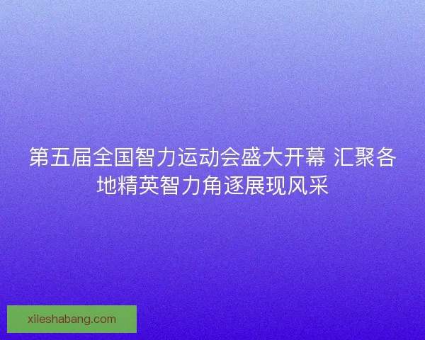 第五届全国智力运动会盛大开幕 汇聚各地精英智力角逐展现风采
