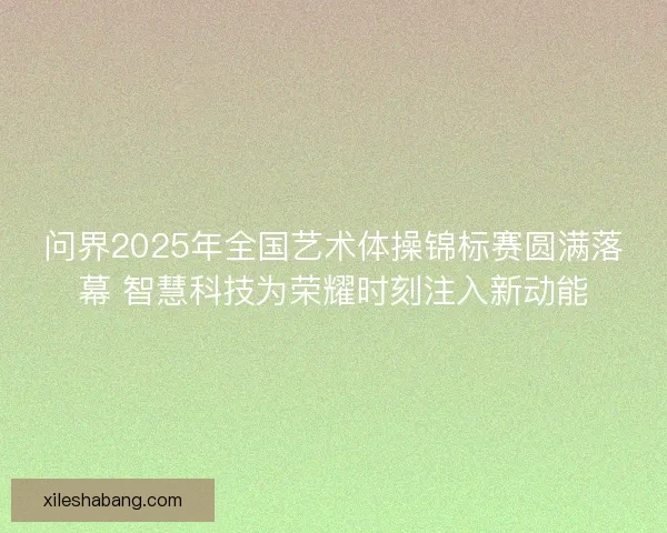 问界2025年全国艺术体操锦标赛圆满落幕 智慧科技为荣耀时刻注入新动能